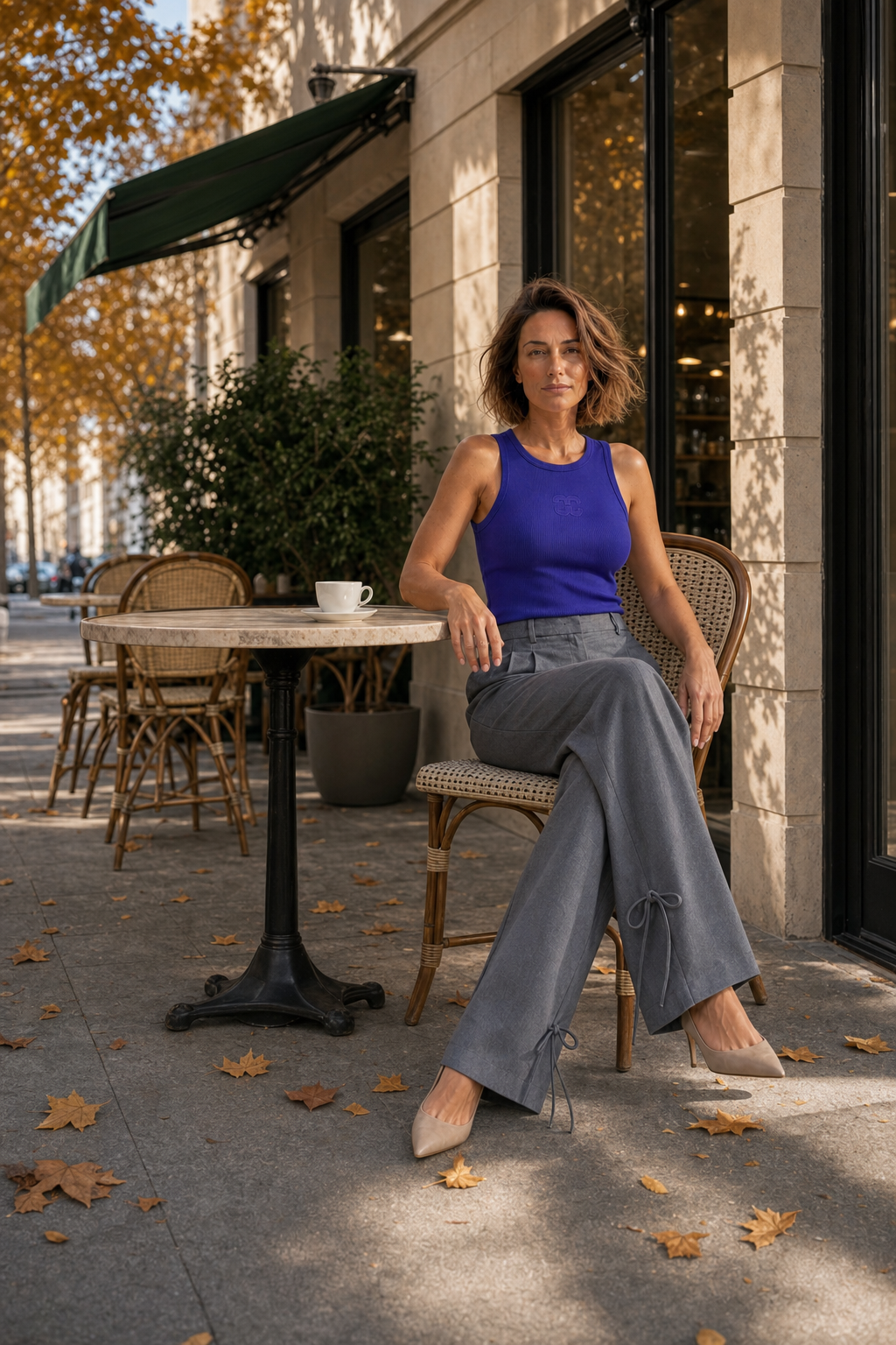 Co'couture Sahara CC Embroidery Tank Top – New Blue