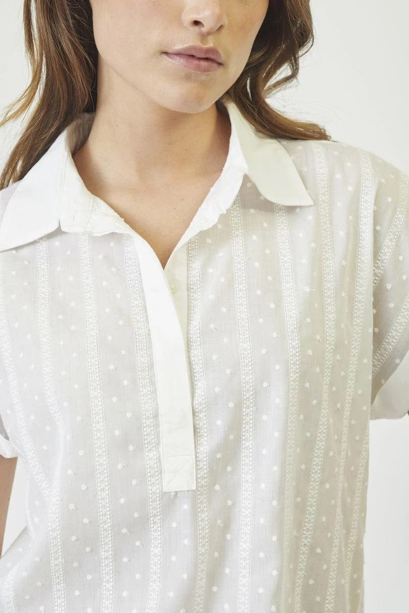 Co'couture Maddie CC Short-Sleeve Top – White