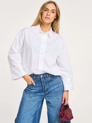 Co'couture Hina Wide Cuff Shirt – White
