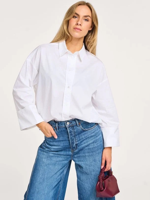 Co'couture Hina Wide Cuff Shirt – White