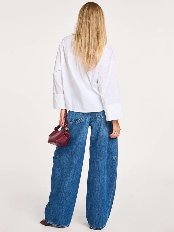 Co'couture Hina Wide Cuff Shirt – White