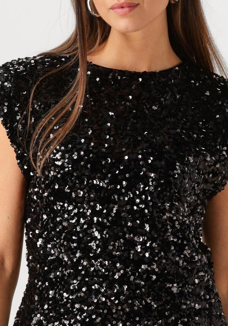 Co'couture Roslyn CC Sequin Top – Black
