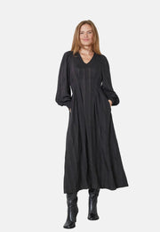 Co'couture Kesi CC Draped Midi Dress – Black