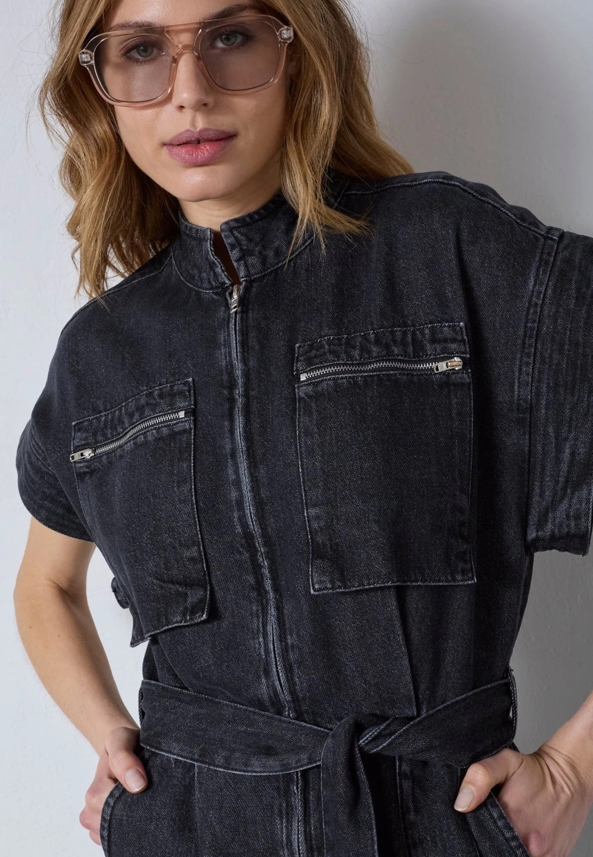 Co'couture Pancy CC Zip Jumpsuit – Black