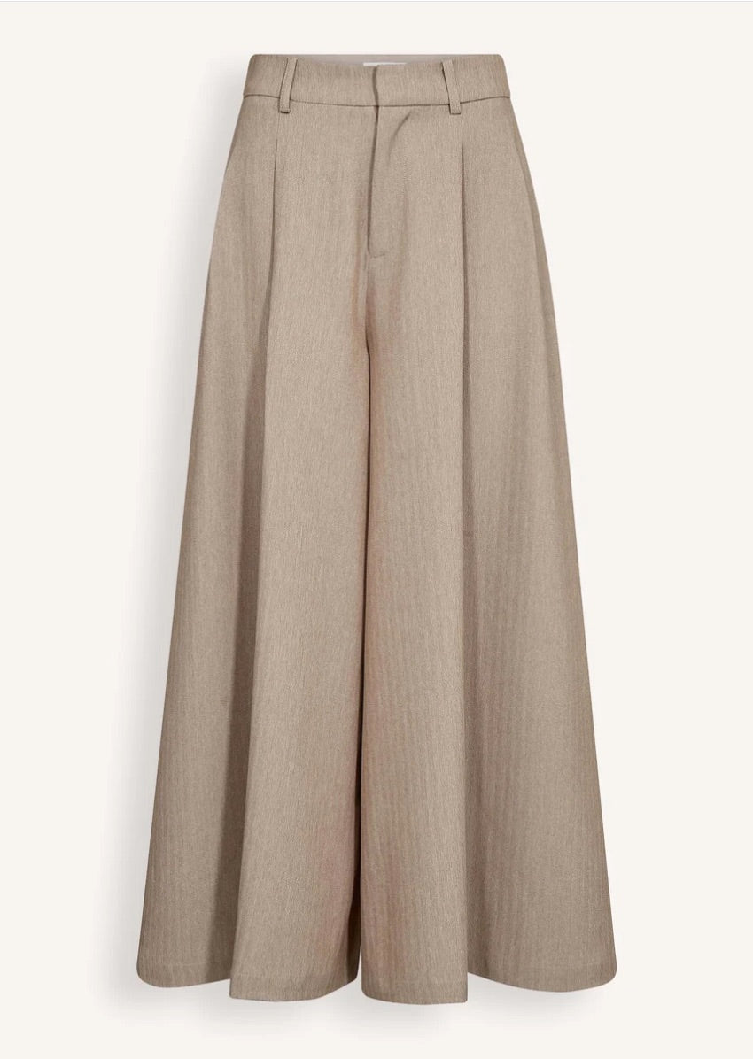 Co'couture Marlo CC Long Wide-Leg Trousers – Sand