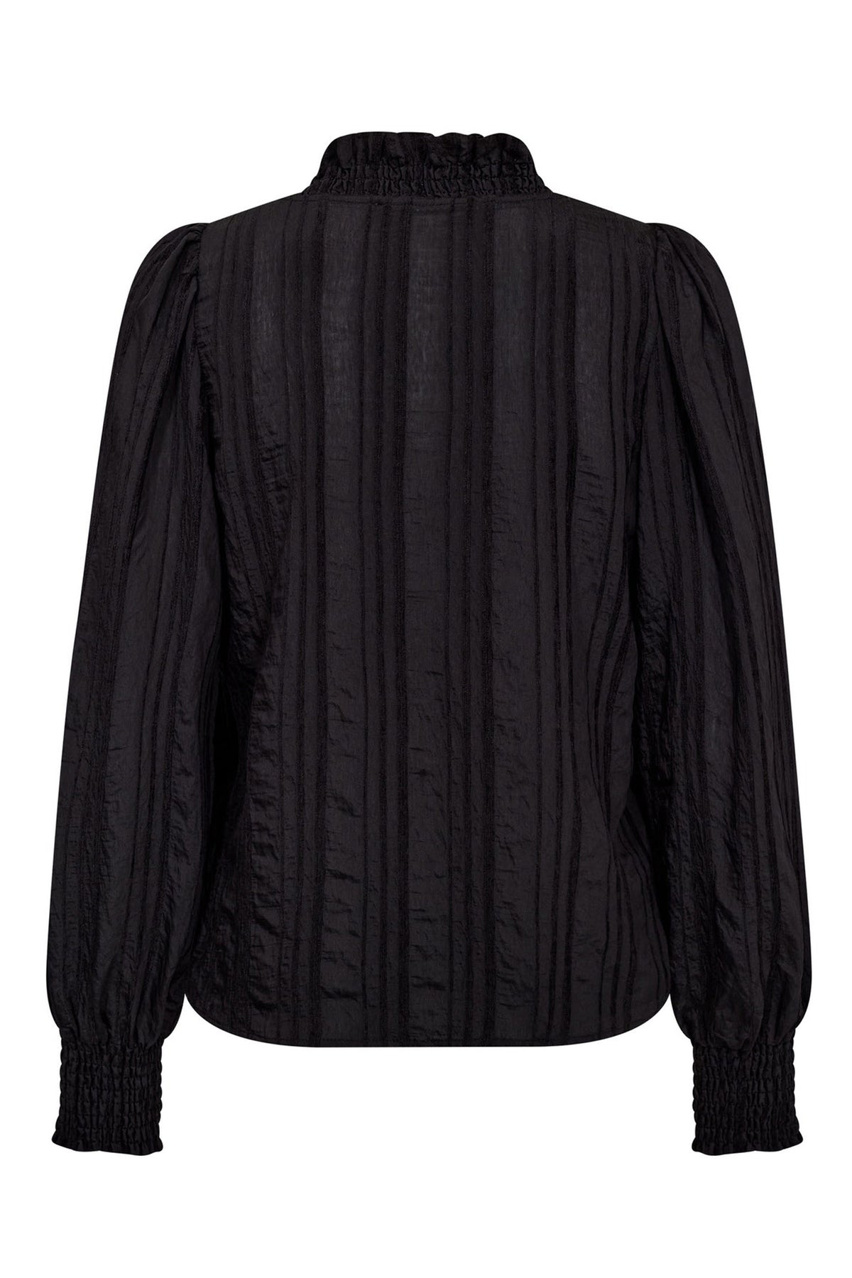 Co'couture Kesi CC V-Long-Sleeve Blouse – Black