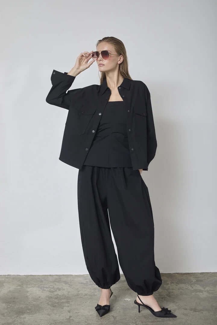 Co'couture Acasia CC Long-Sleeve Shirt – Black