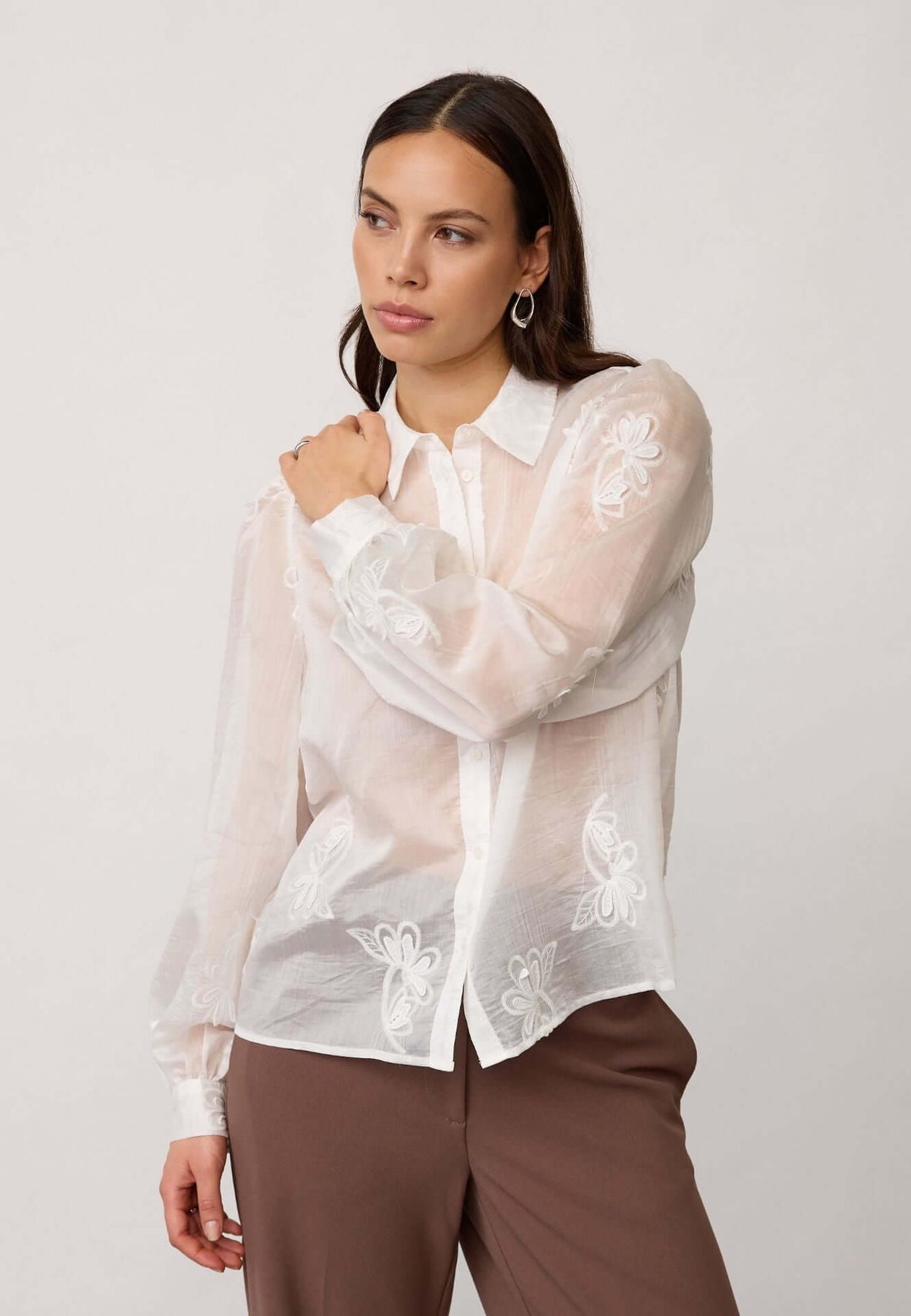 Co'couture Novin CC Embroidered Shirt – Off White