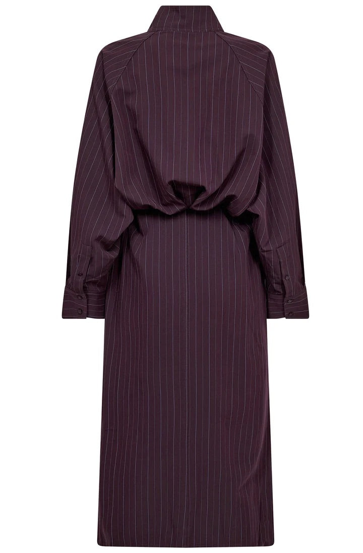 Co'couture Trinny CC csíkos, denevérujjú midiruha – szilva