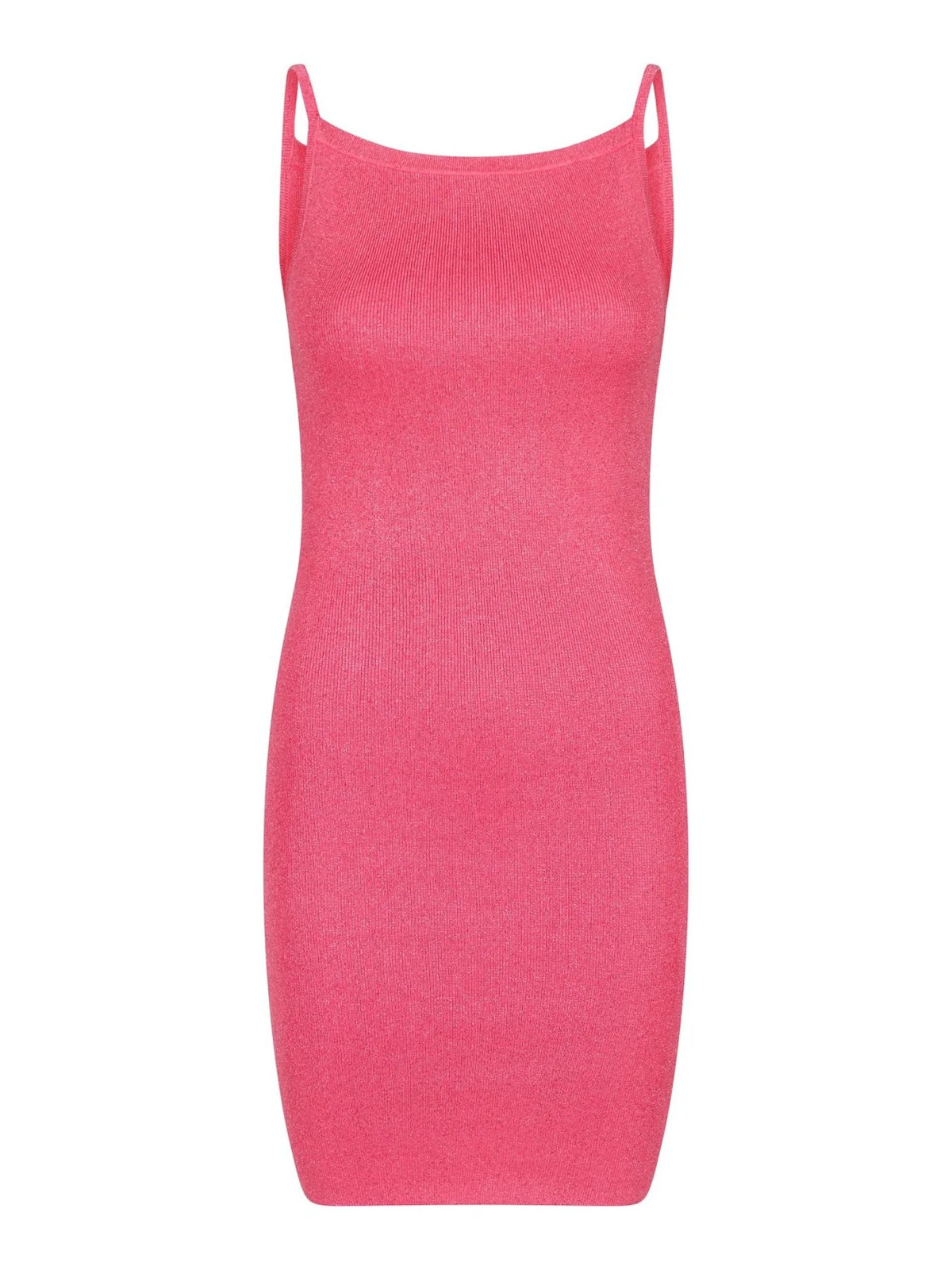 Neo Noir Contima Glitter Knit Mini Dress – Pink