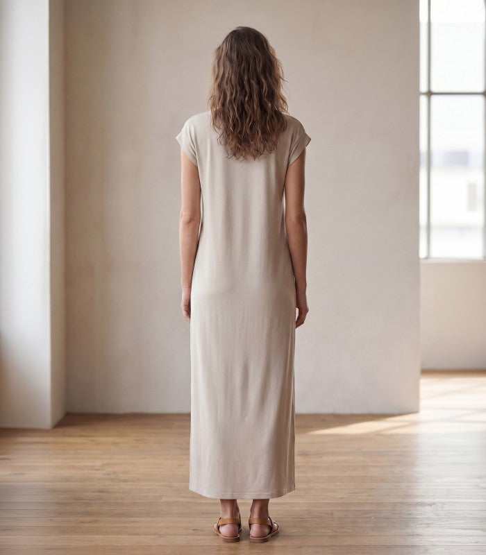 PIECES PCANDORA Short-Sleeve Round-Neck Lena Maxi Dress