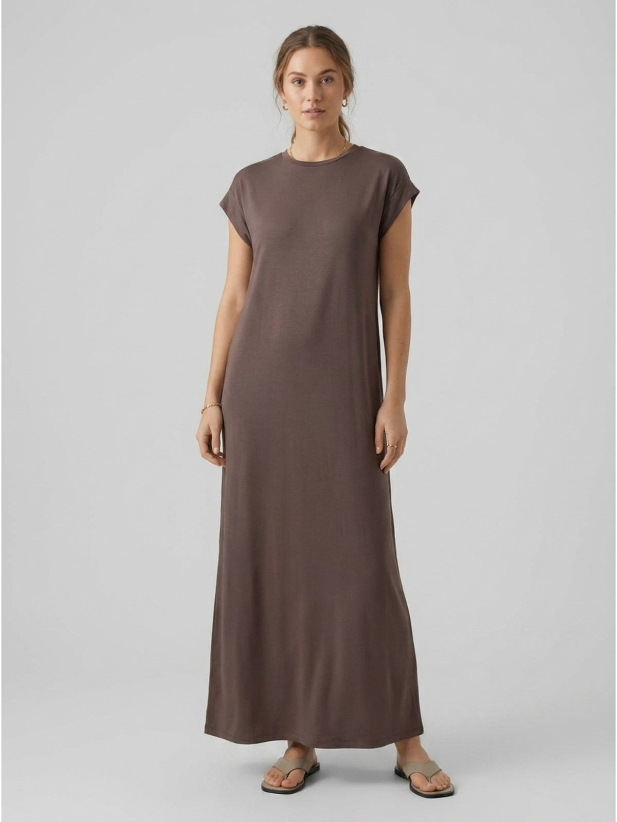 PIECES PCANDORA Short-Sleeve Round-Neck Lena Maxi Dress