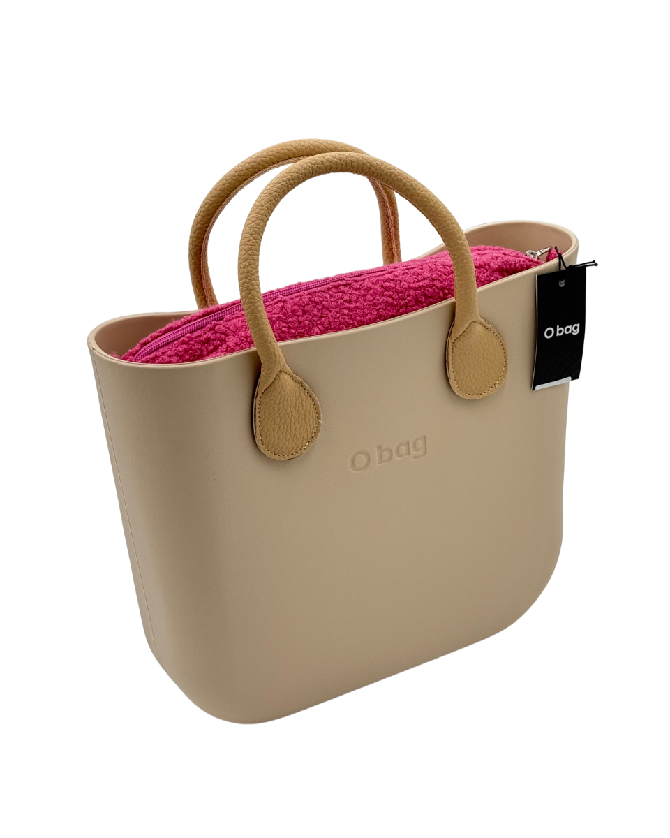 O bag Mini kézitáska – krém-tevebarna