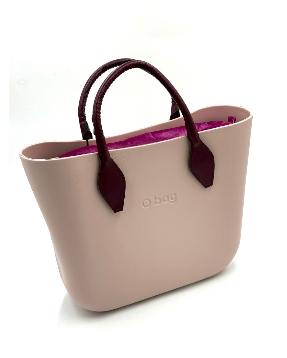 O bag Mini Tote Bag – Powder Pink and Burgundy