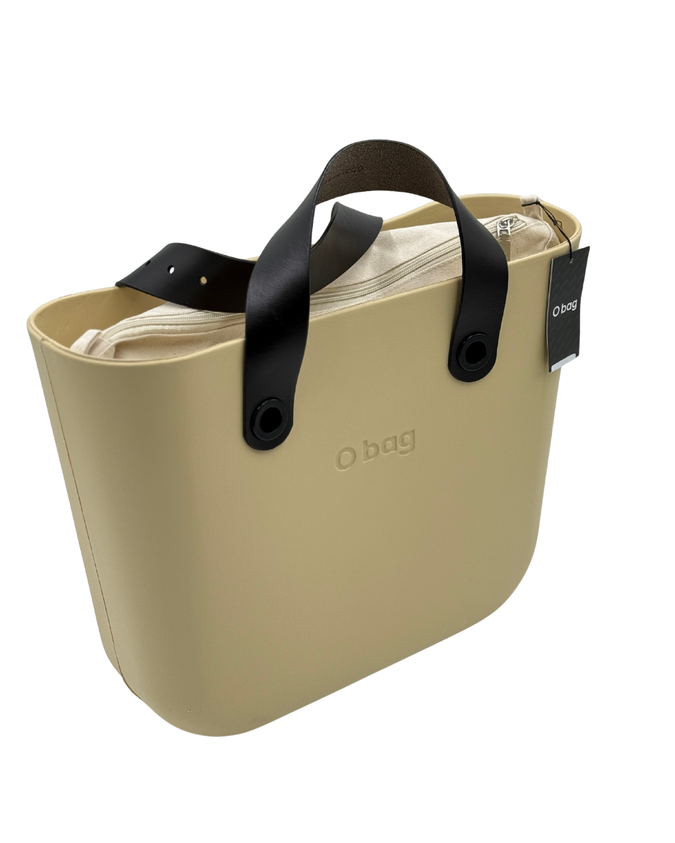O bag Mini Tote Bag – Sand Beige and Black
