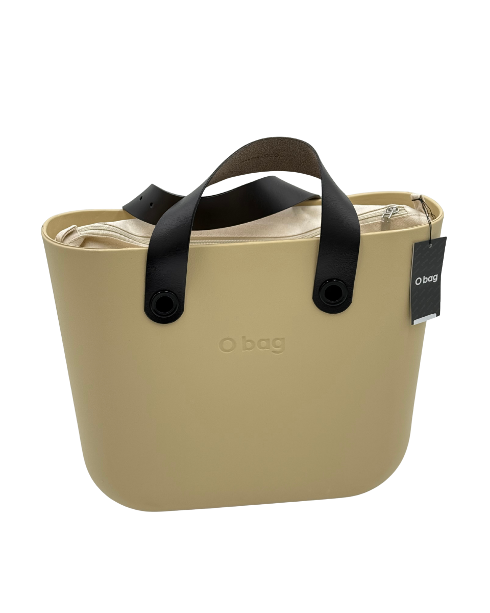 O bag Mini Tote Bag – Sand Beige and Black