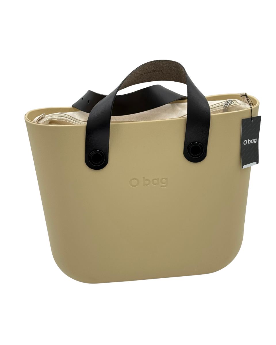 O bag Mini Tote Bag – Sand Beige and Black
