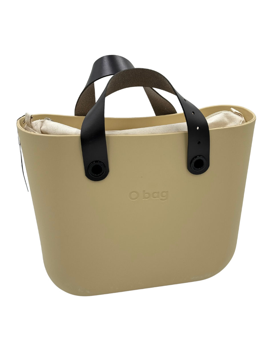 O bag Mini Tote Bag – Sand Beige and Black