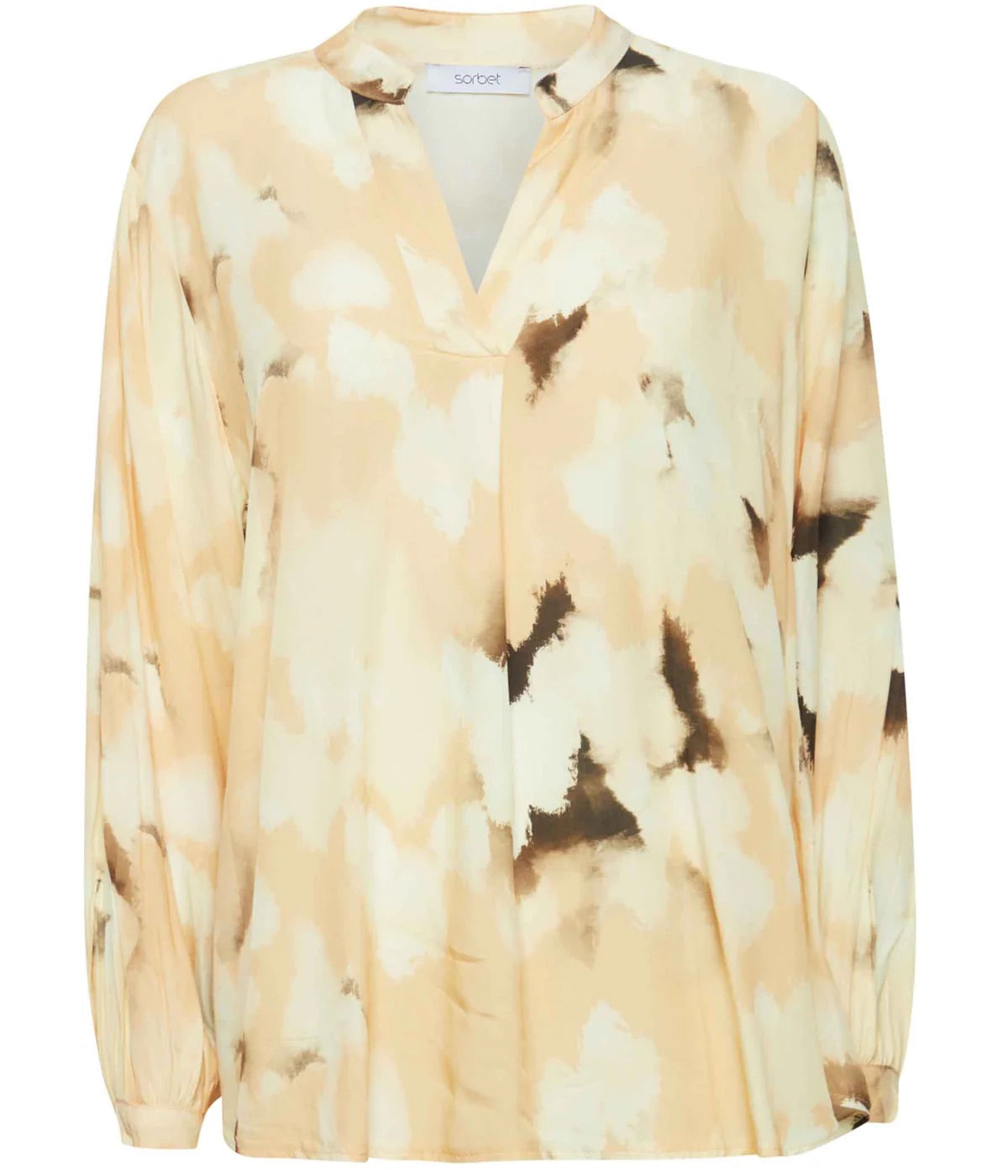 Sorbet Irina Abstract Print Blouse – Sandshell