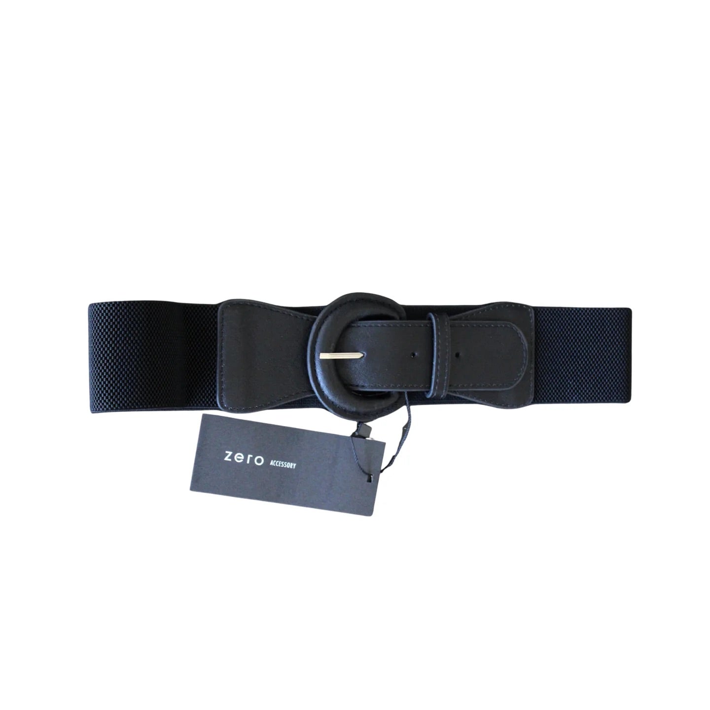 Zero Wide Elastic Waist Belt – Black