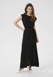 Kaffe KAtessa Belted Maxi Dress – Black