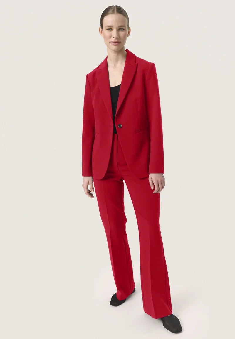 SOAKED in Luxury SLCORINNE rövid blézer – Salsa Red