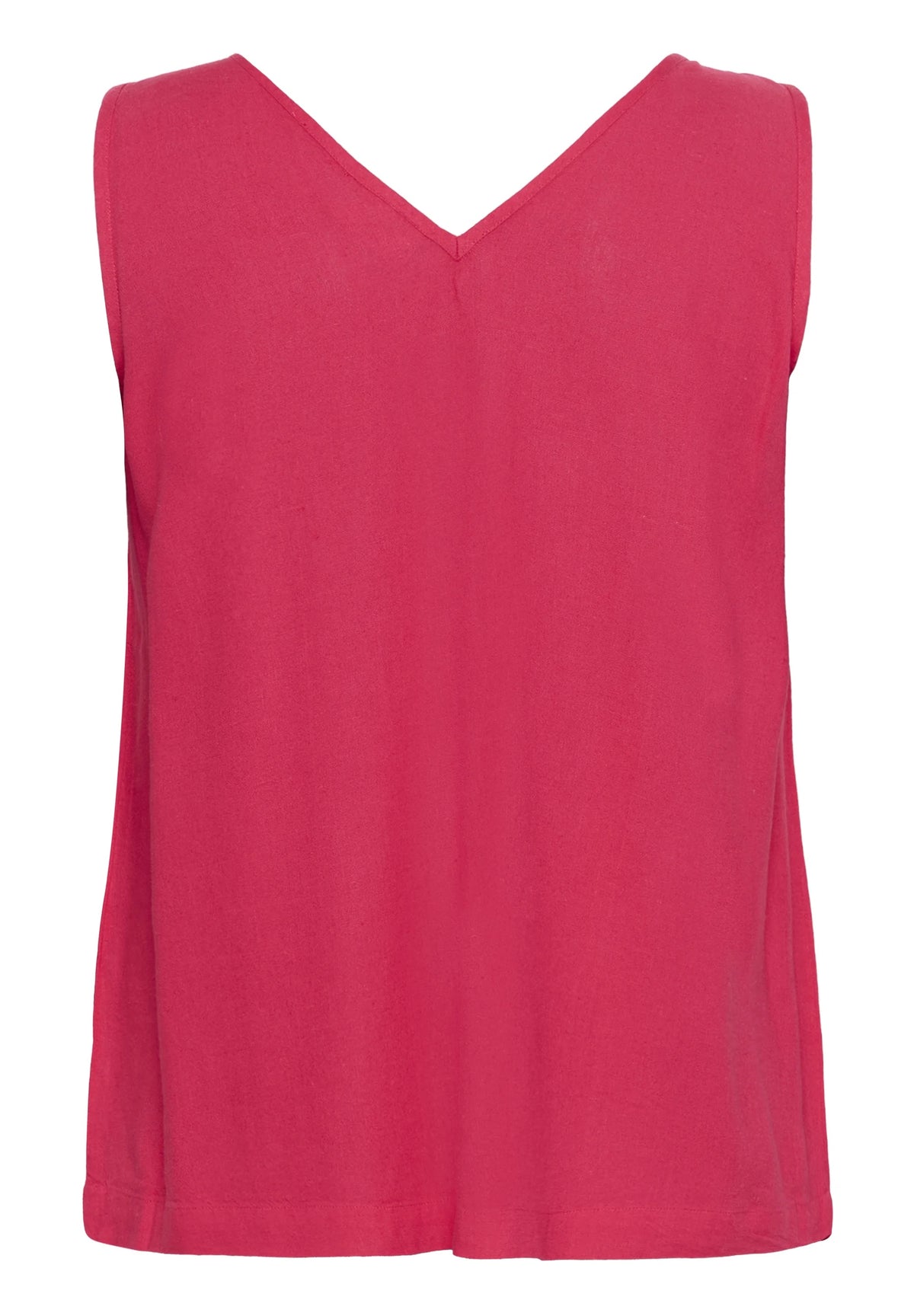 Kaffe KAmilla V-Neck Top – Fuchsia Pink
