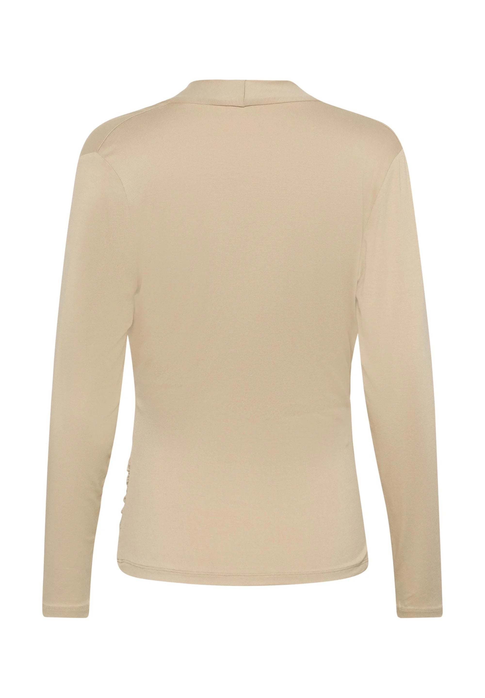 Saint Tropez VIGGASZ WRAP Long-Sleeve Top – Oxford Tan