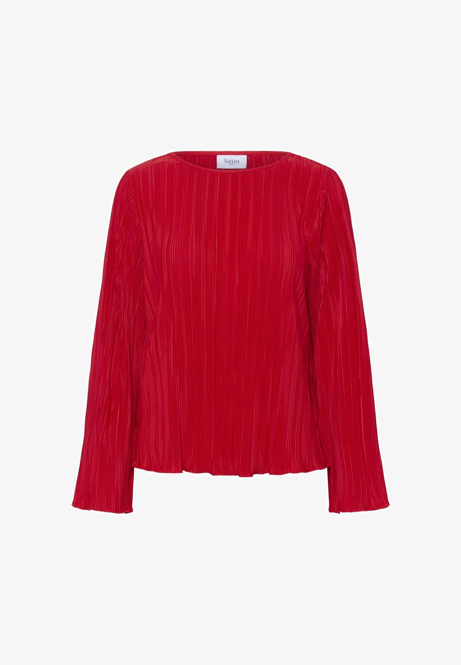 Saint Tropez ZUNISZ Pleated Blouse – Chinese Red