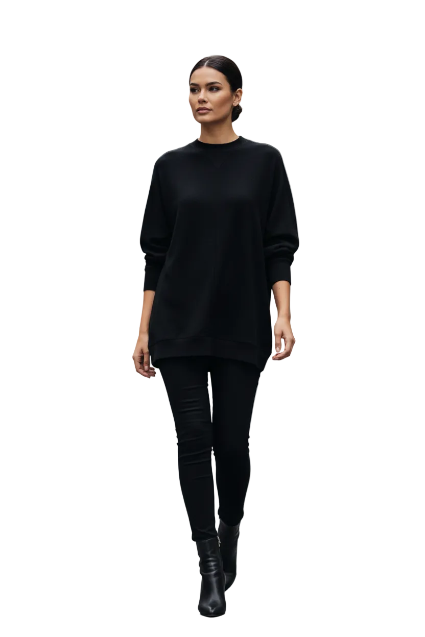 Black Sweater Urban Walk 1