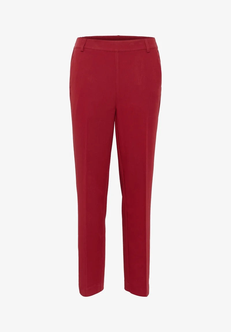 Kaffe Sakura Tailored Trousers – Burgundy