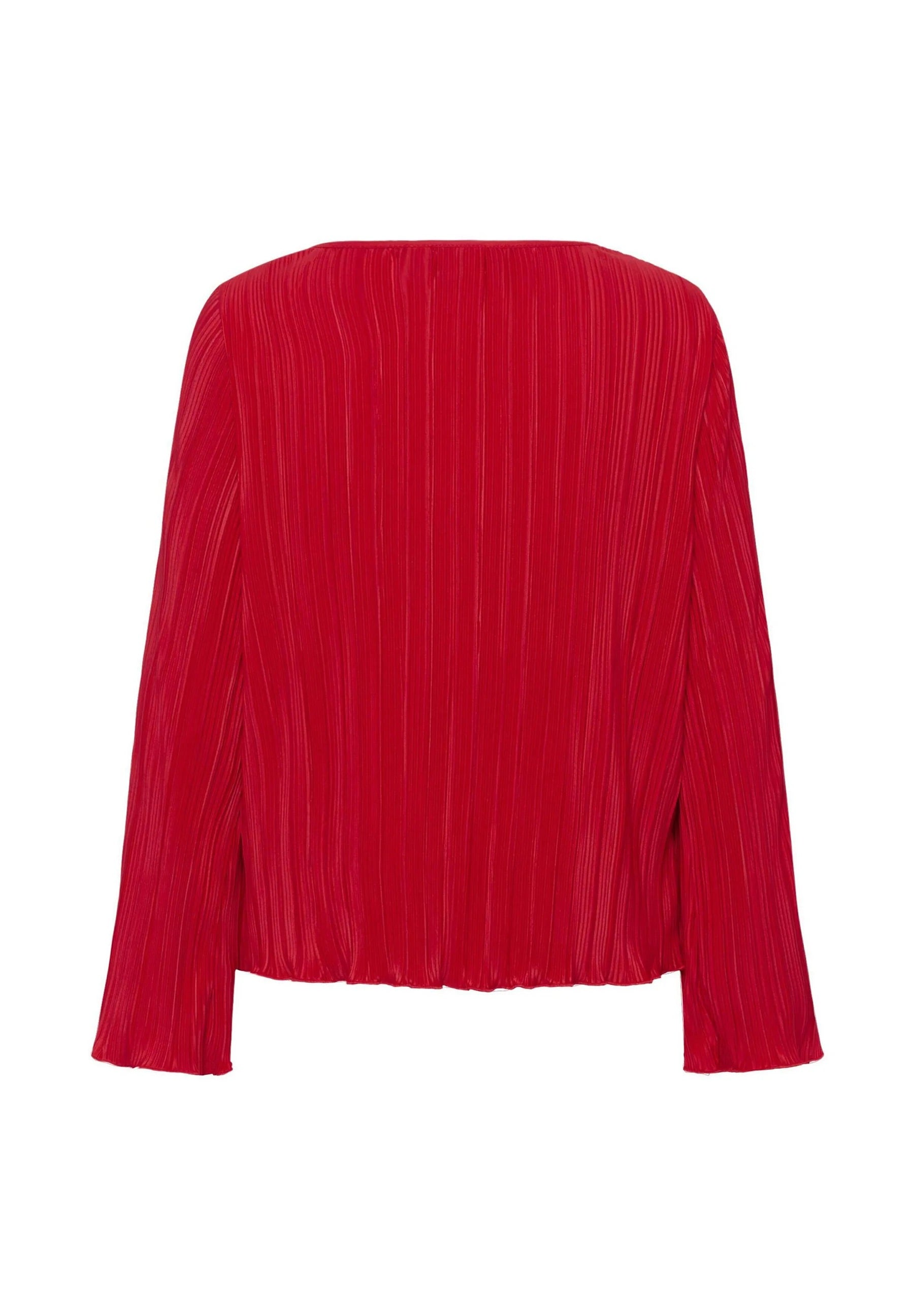 Saint Tropez ZUNISZ Pleated Blouse – Chinese Red