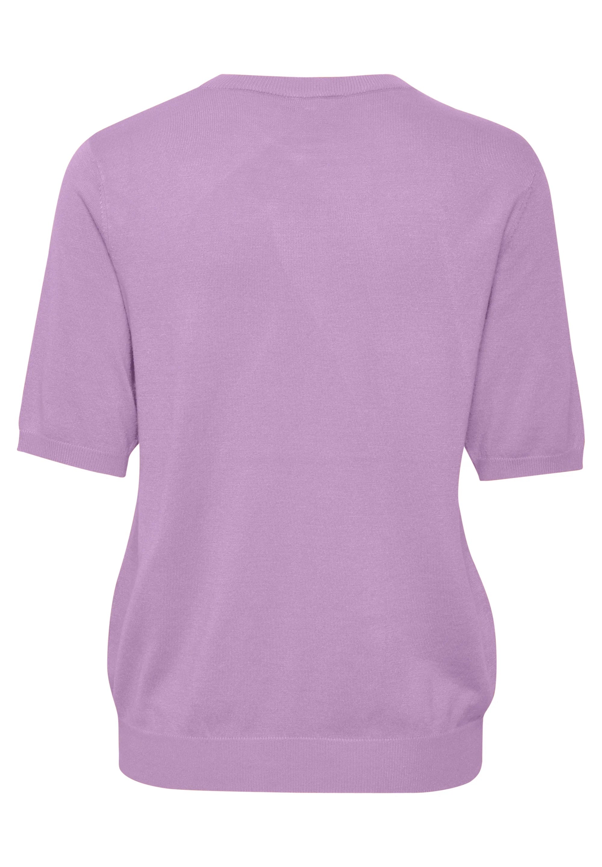 Kaffe Kalizza Short-Sleeve Knit Top – Lupine Lavender