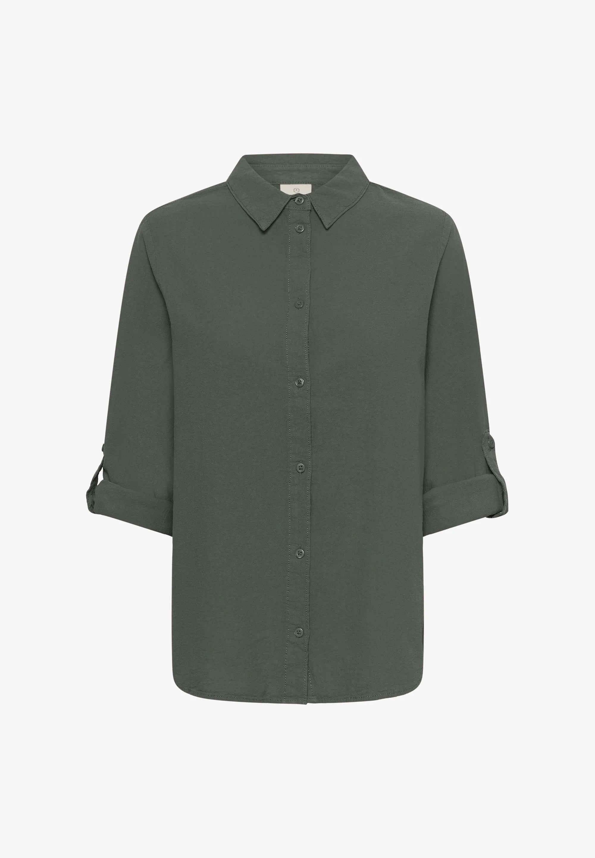 Kaffe KAnaya Button-Through Blouse – Balsam Green