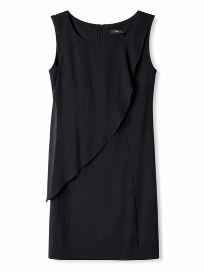 Marciano by Guess aszimmetrikus, fodros ruha – fekete
