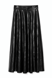 Marciano by Guess Faux Leather Pleated Midi Skirt – Black, women's fashion, premium brands, designer clothing.