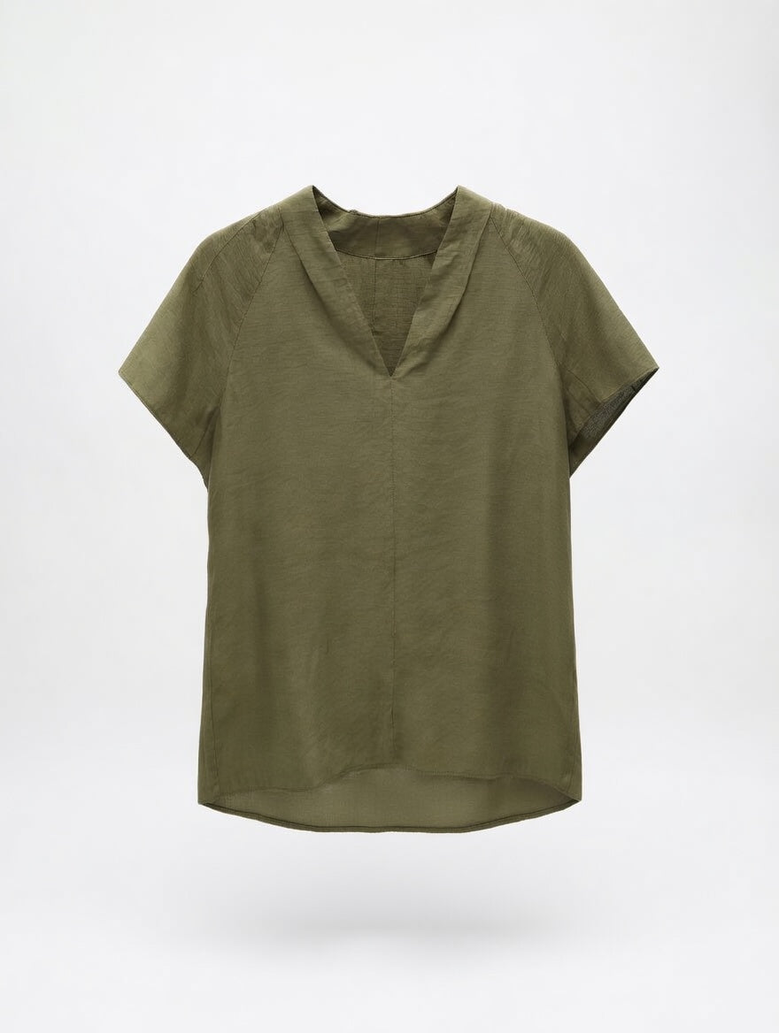 InWear AdellaIW Linen Top – Olive Green