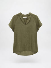 InWear AdellaIW Linen Top – Olive Green