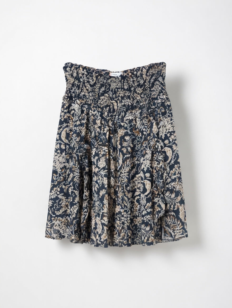 Part Two Arianna Paisley Midi Skirt – Navy