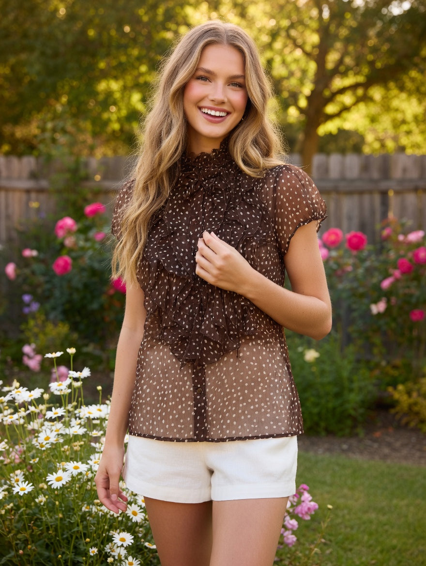 Saint Tropez LiljaSZ Crinkle Short-Sleeve Shirt