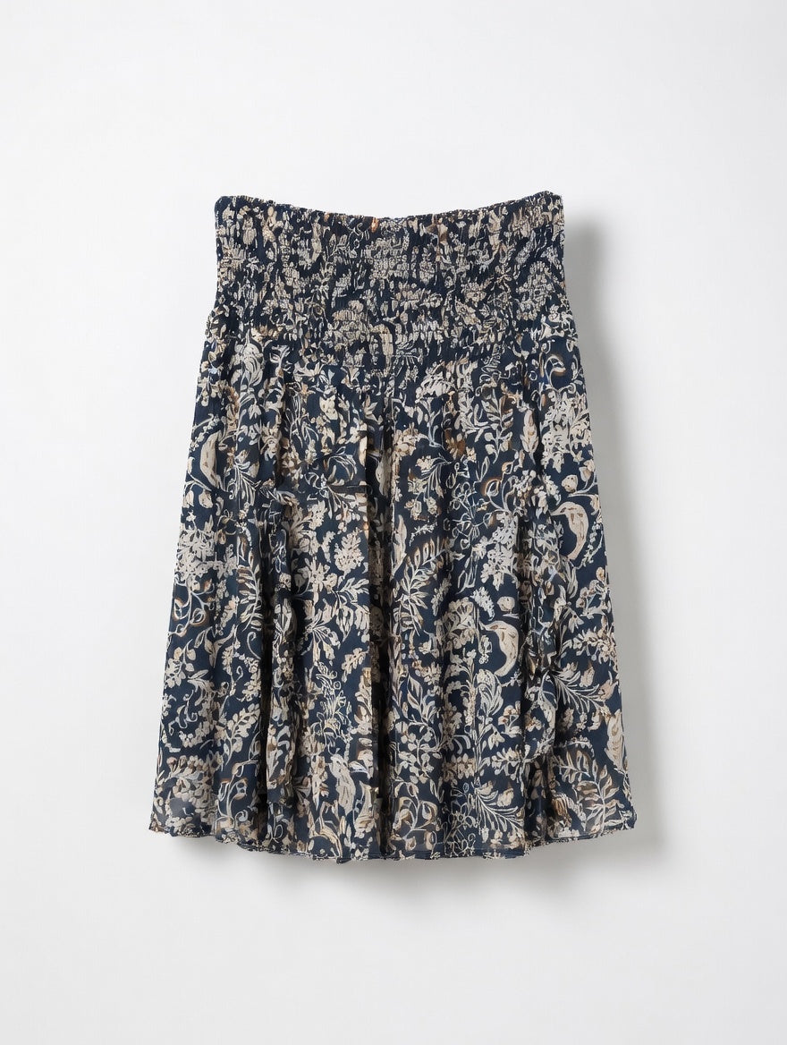 Part Two Arianna Paisley Midi Skirt – Navy