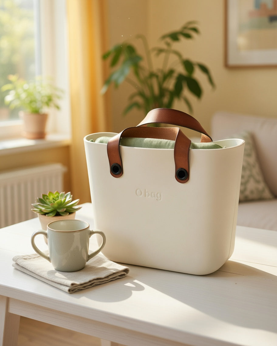 O bag Tote Bag – Off-White and Cognac