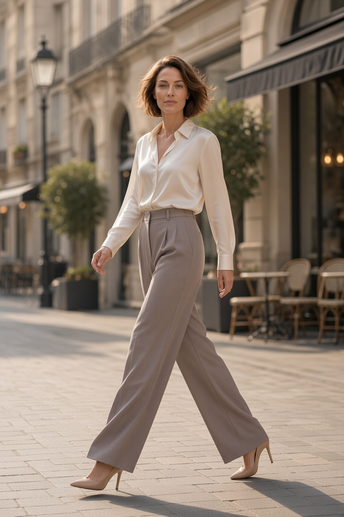 Co'couture Matty CC Wide-Leg Trousers – Mink