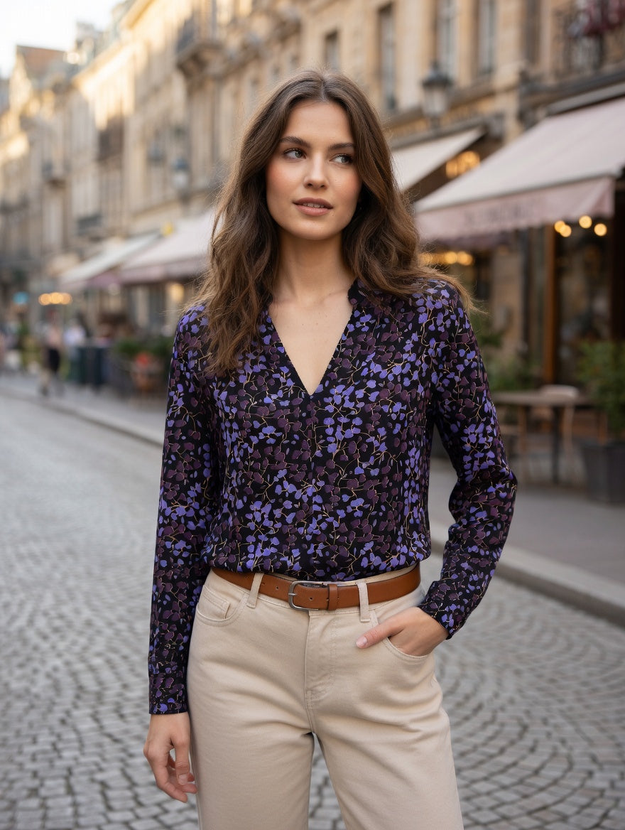 SOAKED in Luxury SLKenna Floral Blouse