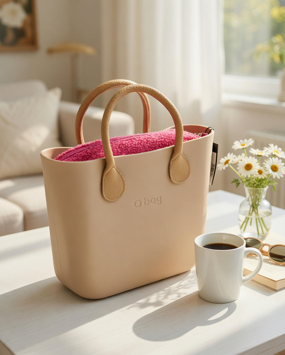 O bag Mini kézitáska – krém-tevebarna