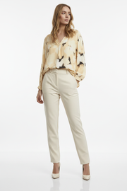 Sorbet Irina Abstract Print Blouse – Sandshell