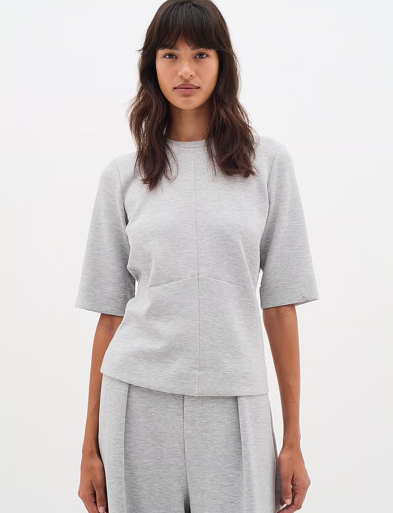 InWear Cocentiw melírozott póló – világosszürke
