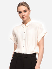 Calvin Klein rövid ujjú, gombos blúz
