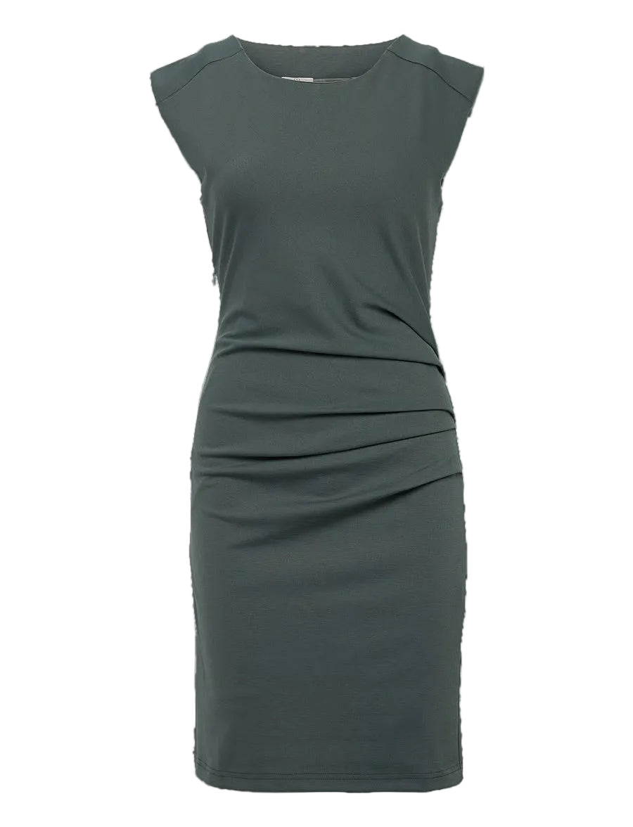 Kaffe KAindia Ruched Bodycon Dress – Balsam Green