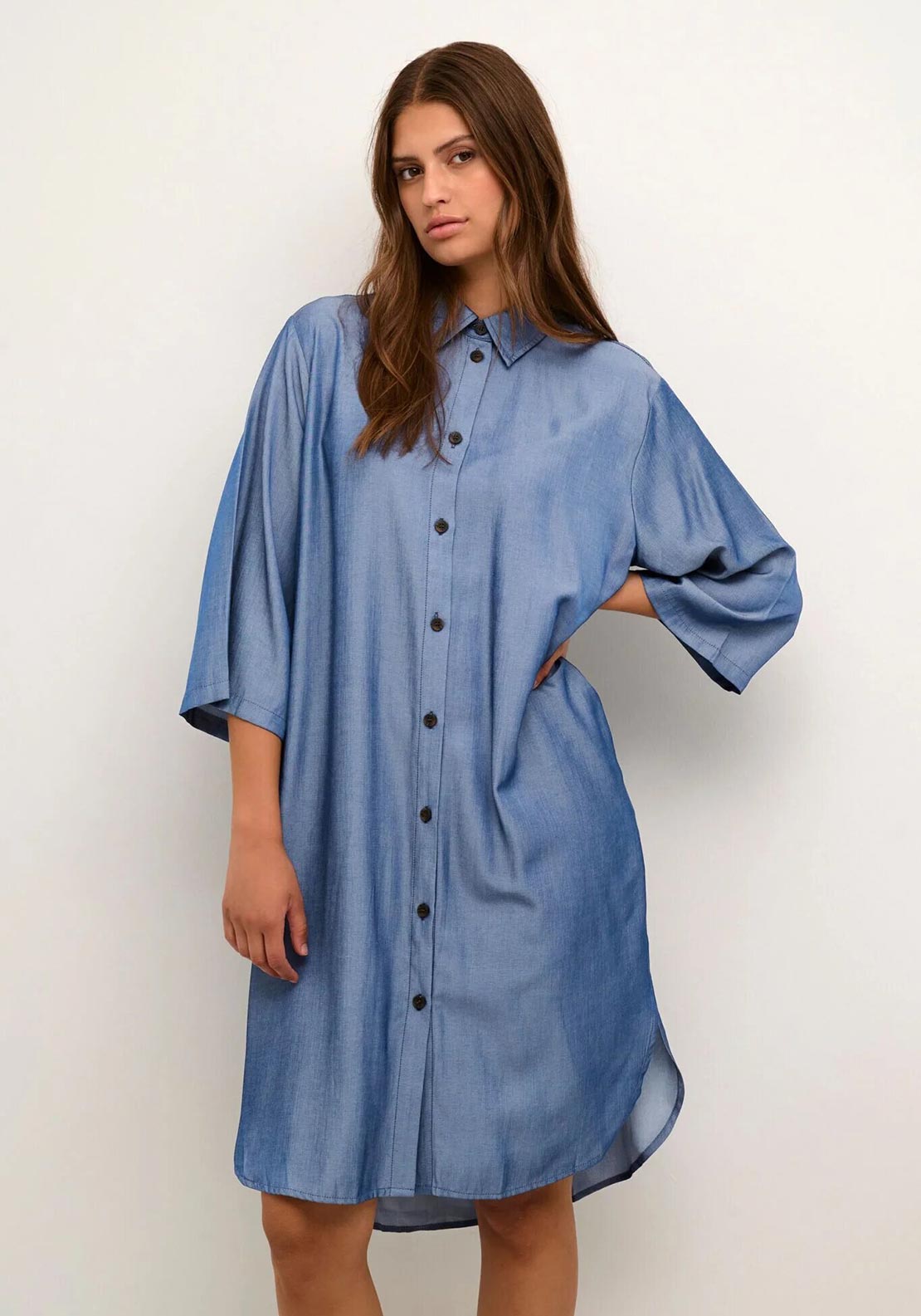 Kaffe Leonora bő szabású ingruha – Chambray Blue